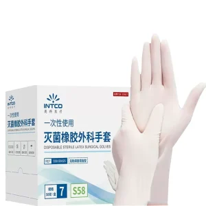 Disposable Gloves Rubber Medical Latex Sterile Independent Gloves for Surgical Examination
