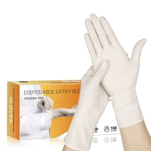 Disposable Rubber Latex Examination Gloves Powder Free Pure Rubber Inspect Defense Thickening Type Gloves