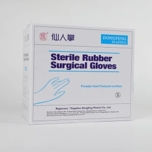 Disposable Sterile Surgical Rubber Gloves Anti Slip Textured Medical Operation Hand Gloves