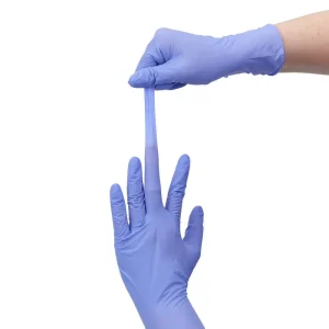Disposable Waterproof Nitrile Gloves Ice Blue Anti Slip & Anti Cut Cleaning Hand Gloves