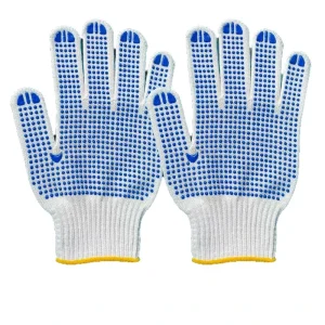 Dot beaded Rubber Dotted Cotton Yarn Labor Protection Gloves Model Dispensing Glue 22CM Breathable Sweat Absorbing