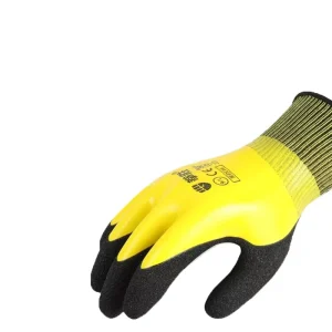 Double Dipped Rubber Waterproof Gloves Labor Protection Wear Resistant Non Slip Soft Rubber