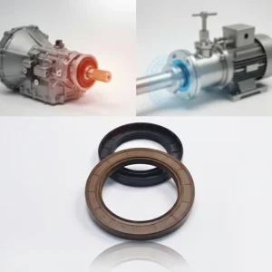 Double-Lip TC Oil Seal Nitrile Rubber FKM Shaft Seal for Dusty Industrial Environments