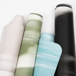 Double Sided Eco Friendly 5mm 6mm PU Rubber Yoga Mat Non Slip Waterproof Sweat Resistant Pilates Fitness Home Gym 183cm