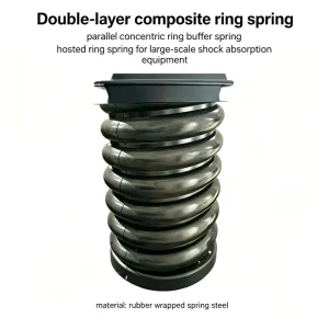 Double layer Composite Rubber Wrapped Spring Steel Ring Spring for Large scale Shock Absorption Equipment