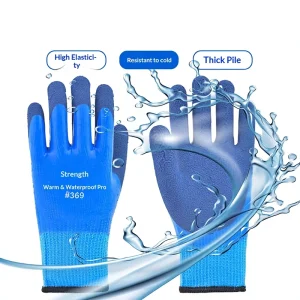 Double layer Full rubber Smooth Texture Waterproof Latex Straight Cuff 24mm General Purpose Gloves Labor Protection