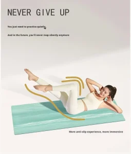 Double sided Pure Rubber Yoga Mat Non Slip Wear Resistant Antibacterial and Shock Absorbing Ideal for Home Use
