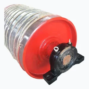 Drive Conveyor Pulley with Diamond Grooved Rubber Lagging for Mining Plant 7.5 kW