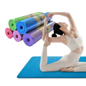 Durable 7/10mm Eva Yoga Mat With Green Bamboo Pattern Pilates Sports Mat For Traveling Outdoors Easy Clean Long Yoga Mats