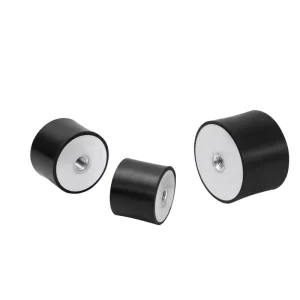 Durable DD Type Black Silver Rubber Shock Absorber Two Ends Internal Thread Cylindrical Motor Medical Anti Vibration Pad Oil