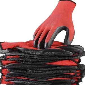 Durable Genuine Mens Womens Crepe Gloves Latex Coating Full Texture Wrinkled Wear resistant Non slip for Construction Welding