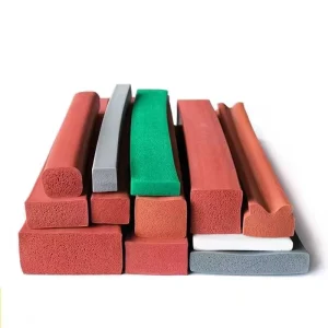 Durable High Temperature Resistant Flat Square White Silicone Seal Strip 20-90 Shore Hardness 70-300C Sponge Foam Rubber
