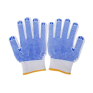 Durable Labor Protection Safety Cotton Glove Thickened Wear Resistant Breathable Work Gloves With Dot Beads Machinist Anti Slips