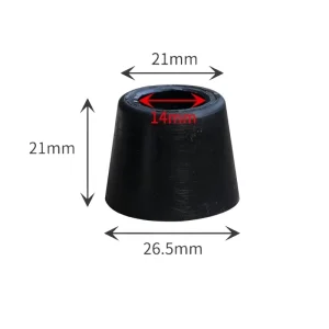 Durable Rubber Furniture Feet Rubber Leg for Instrument Box Foot Pad With Screw Hole Hardware