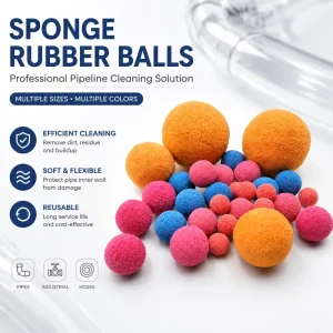 Durable Sponge Rubber Ball For Hose And Pipe Cleaning Soft Flexible Industrial Cleaning Solution