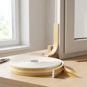 E-Type EPDM Foam Weatherstrip Waterproof Self-Adhesive Seal for Patio Door and Window Frames