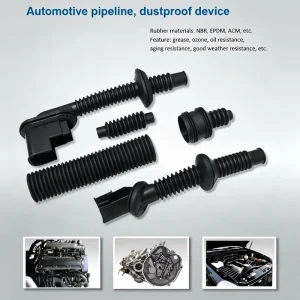 EASILIFE OEM Custom Molded Dust Proof Weather Resistance ACM NBR EPDM Flexible Accordion Rubber Bellows for Auto