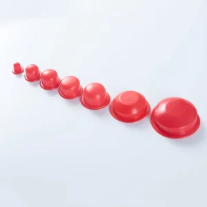 ECSON Red Plastic Internal Thread Pipe Plug Hole Cylinder Plug Dustproof PVC Soft Protective Cover Customized Model