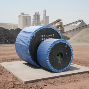 EP100 EP500 Rubber Conveyor Belt Heat Oil Resistant Minimal Elongation High Speed for Mining Quarry Heavy Load Transport