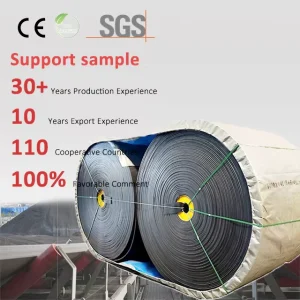 EP630 3 Anti static Wear Resistant Rubber Conveyor Belt for Stone Sand Aggregates Industry Durable Polyester