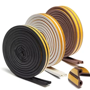 EPDM 3m Rubber Door Window Frame Seals Foam Weather Stripping Soundproof Self-Adhesive