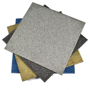 EPDM Fitness Rubber Mat Gym Tiles with Noise Absorption for Workout and Exercise Studios