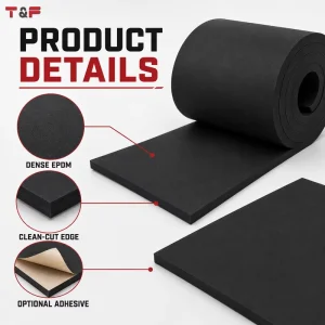 EPDM Foam Rubber Sheet CR Neoprene Sponge Pad Anti Aging Flame Retardant Shock Absorbing Sound Insulation Rubber Mat