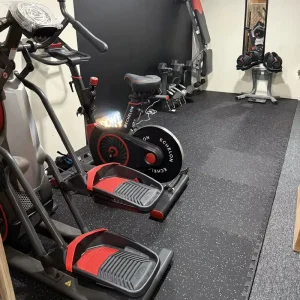 EPDM Gym Rubber Floor Mats for Strength Training, Indoor/Outdoor Shock-Absorbing Sports Flooring