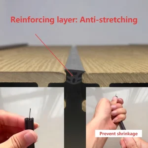 EPDM Reinforced Passive Window Sealing Strip with Wire Core Dustproof Soundproof Weatherproof Rubber Strip