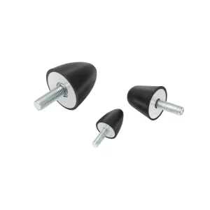 EPDM Rubber Anti-Vibration Damper Foot Pad with Screw Mount for CNC Machines, Generators, and Compressors, Model VP