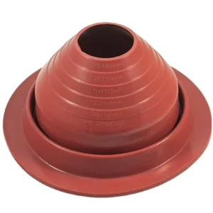 EPDM Silicone Rubber Pipe Roof Flashing With Ozone & UV Protection 3″ 6 1 4″ (75~160mm) Pipe Size 240mm Base