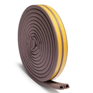 EPDM Sponge Foam I E P D Shape Self Adhesive Rubber Seal Strip for Wooden Door Window Dustproof Soundproof Rubber Seal Strip