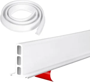 Easy Installation Shower Door Threshold Prevent Water Self-adhesive Bathroom Silicone Seal Strip Rubber Water-stop Barrier