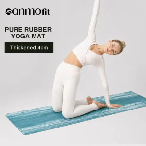 Easy to Clean Natural Rubber Yoga Mat High Grip Non Slip Artistic Textured Workout Mat Anti Curling Sweatproof for Elite Studio