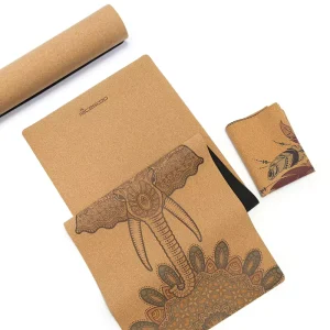 Eco Custom Non Slip Natural Rubber Cork Yoga Mat Factory