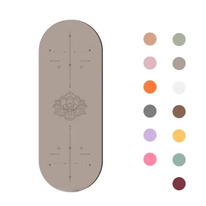 Eco Friendly 5mm Thick PU Rubber Yoga Mat Custom Print Logo Non Slip Fitness Workout with Curve Arch Oval Shape