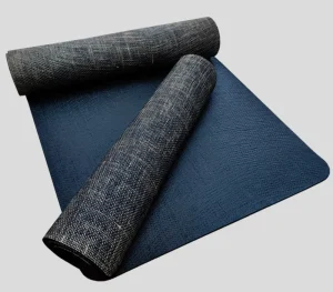Eco-Friendly 5mm Thickness Sports Practice Jute Linen Yoga Mat Natural Rubber with Excellent Grip and Durability