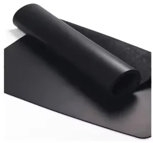 Eco Friendly Anti slip Custom Logo Printed PU Yoga Mat Black Gym Fitness Exercise Natural Rubber Yoga Mat