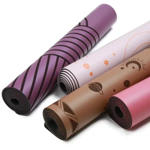 Eco Friendly Anti slip Yoga Mat Natural Rubber and PU Custom Logo