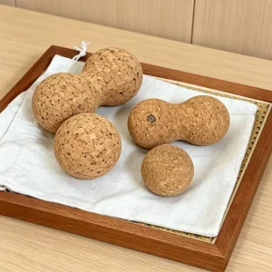 Eco Friendly Cork Yoga Massage Ball Peanut Deep Tissue Muscle Trigger Point Massager Myofascial Release Physical Therapy Tools