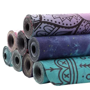 Eco Friendly Custom Exercise Personalized Logo Suede Rubber Yoga Mat