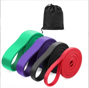Eco Friendly Custom Logo Latex Loop Set of Gym Yoga Exercise Resistance Bands Fitness Bands for Workout Made of Rubber
