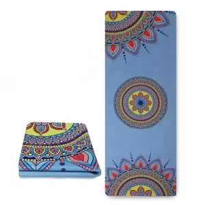 Eco Friendly Custom Rubber Custom Print OEM Yoga Mat 6mm Anti Slip Non slip Natural Rubber Suede Yoga Mat