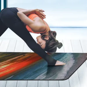 Eco Friendly Custom Yoga Mat Foldable Suede Travel Washable Rubber Yoga Mat for Fitness Training