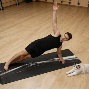 Eco Friendly Double Layer Yoga Mat Foldable Fitness Mat Custom Logo PU Rubber Marble PU Natural Rubber Rolls