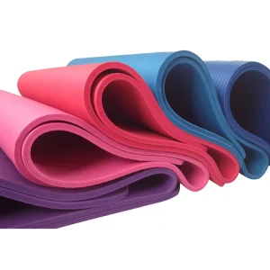 Eco Friendly NBR Rubber Yoga Mat Non Slip Thick Exercise Fitness Gym Custom
