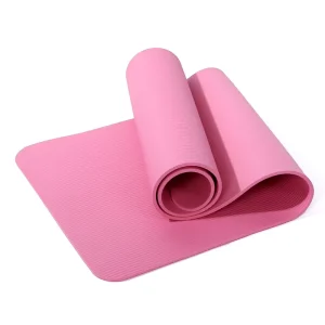 Eco-Friendly NBR Rubber Yoga Mat for Pilates & Fitness Beginners Nonslip 10mm Thick 183x61cm