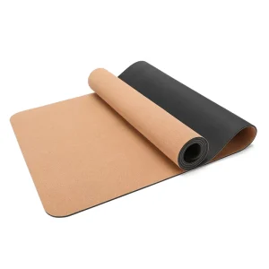 Eco-Friendly Natural Cork Rubber Yoga Mat Non-Slip Sweat-Absorbent Cork Rubber Yoga Mat Custom Logo Pilates Yoga Mat