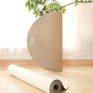 Eco-Friendly Natural PU Rubber Yoga Mat Waterproof Durable Comfort Custom Color and Logo Oval Shape