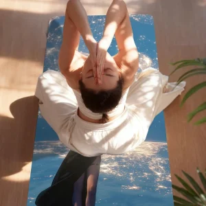 Eco-Friendly PU Natural Rubber Printed Yoga Mat 5mm Extra Non-Slip Shock Absorbing Wear Resistant Skin-Friendly Sports